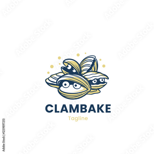 Clambake logo design vector