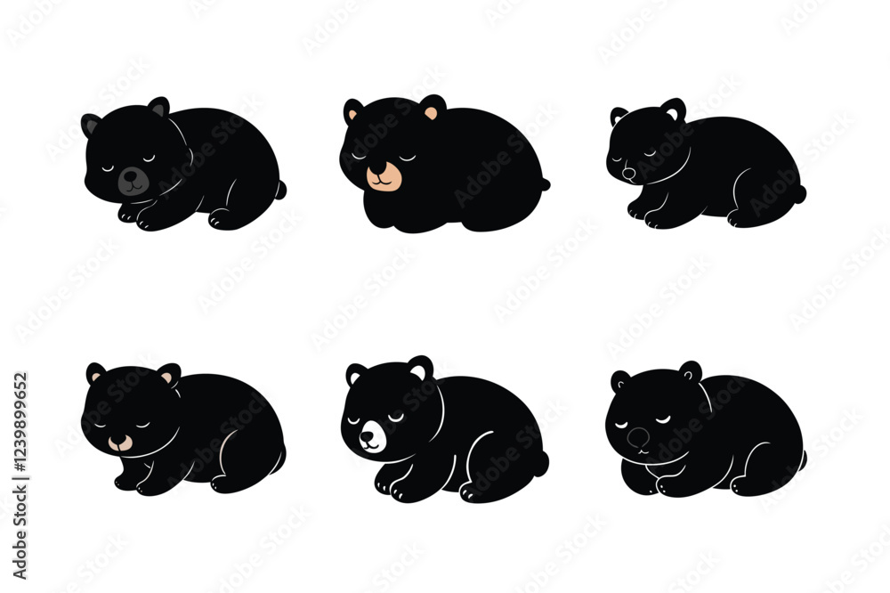 Obraz premium adorable portraying of a sleeping inadequate bear