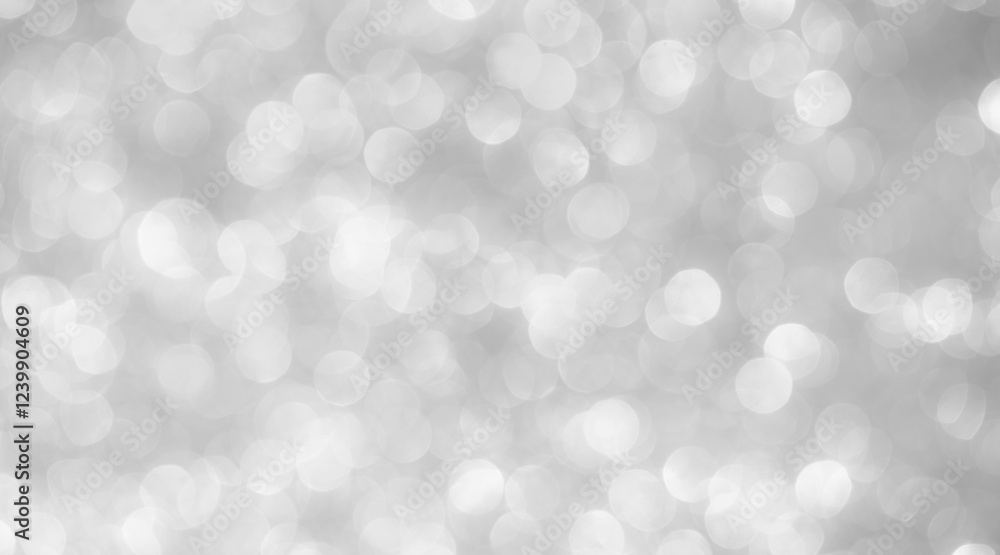 Background grey bokeh abstarct white beige circle light texture bubble blur pattern defocused glowing sparkle snow glitter snowflake magig backdrop ecosystem foreground card silver space decoration. Background grey bokeh abstarct white beige circle light texture bubble blur pattern defocused glowing sparkle snow glitter snowflake magig backdrop ecosystem foreground card silver space decoration.