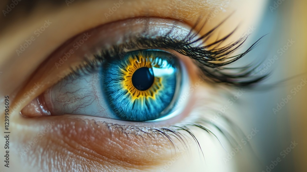 Fototapeta premium Blue human eye