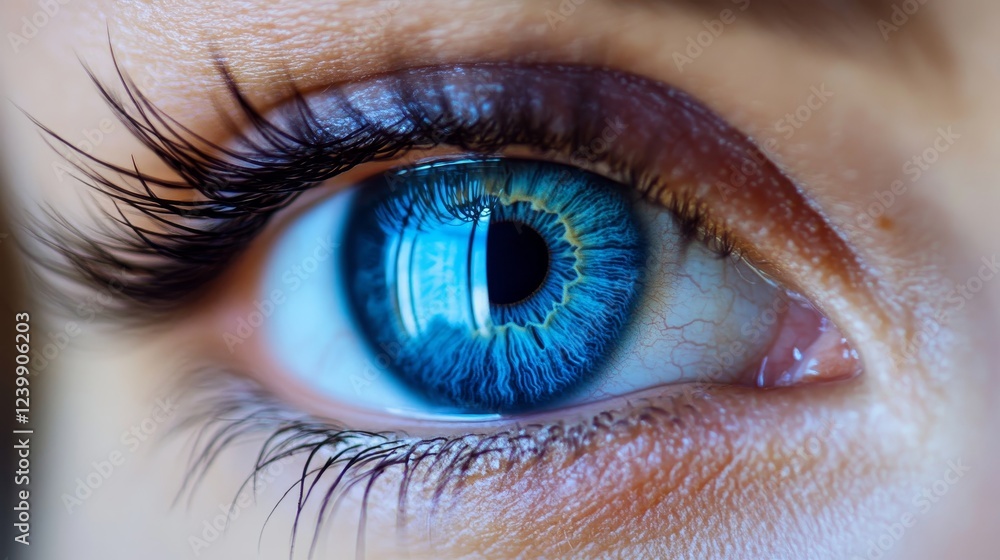 Fototapeta premium Blue human eye