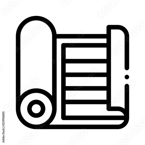 workout mat line icon