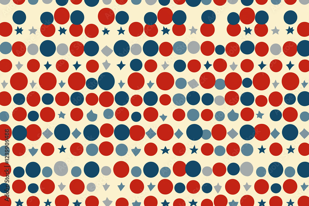 seamless polka dots pattern with circle independence day seamless polka dots pattern with circle independence day