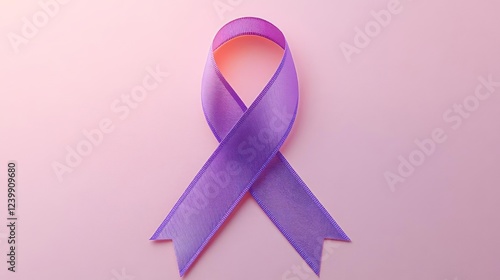 Purple Ribbon for Cancer Awareness photo