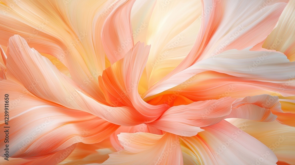 Macro photography of beautiful peach-colored petals nature closeup Macro photography of beautiful peach-colored petals nature closeup