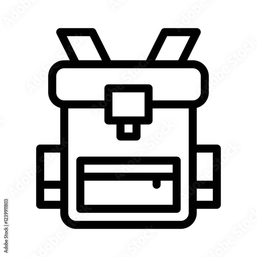 backpack line icon