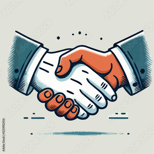 vector illustration of shaking hands
