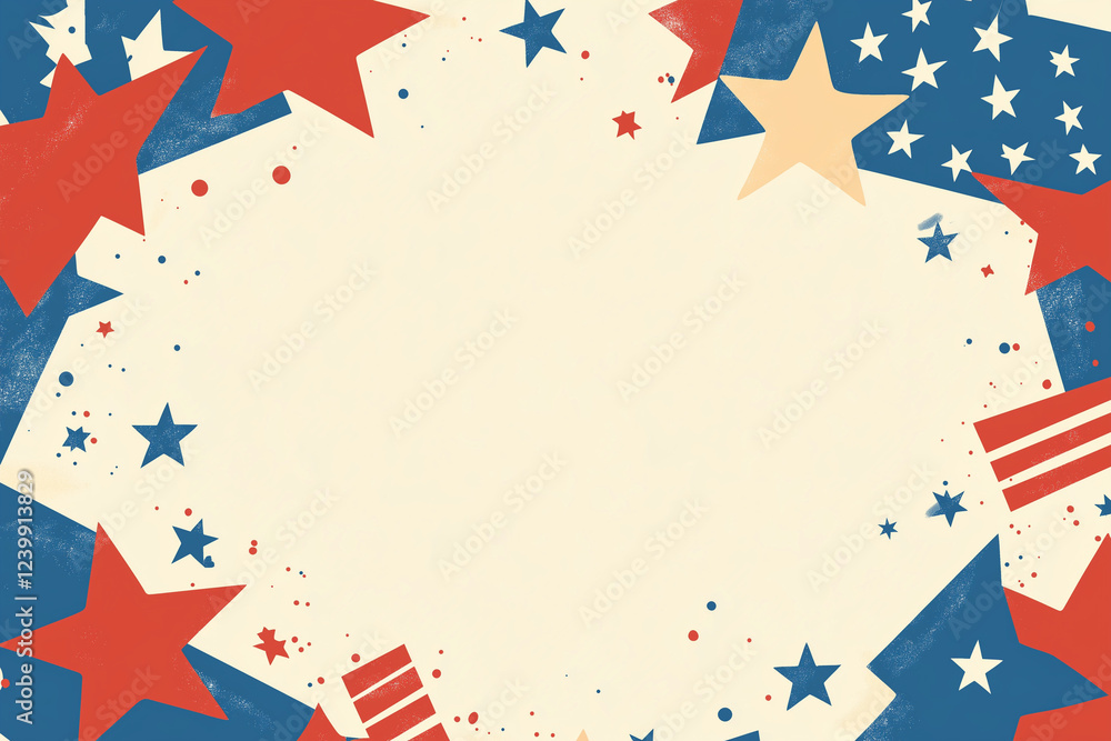 fourth of july background red white and blue star background
