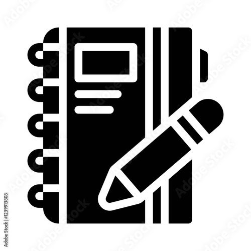 notebook glyph icon
