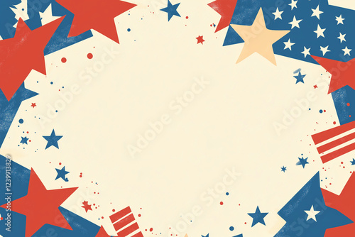 Obraz na płótnie fourth of july background red white and blue star background w salonie