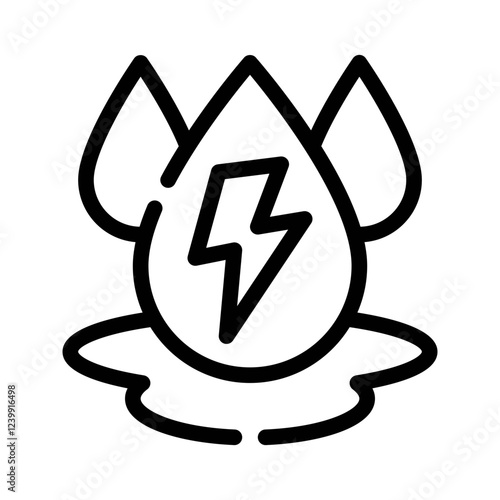 water drop line icon