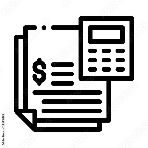 tax calculator line icon