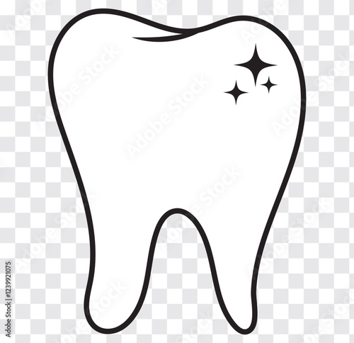 Tooth or Teeth icons for dentistry clinic, toothpaste and dental mouthwash. Vector outline healthy tooth or teeth icons. Variety and colorful Design Teeth icon.