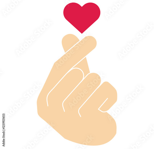 Hand or finger heart icon. Love sign. I love you hand gesture. Variety design icon, with love icon vector illustration.