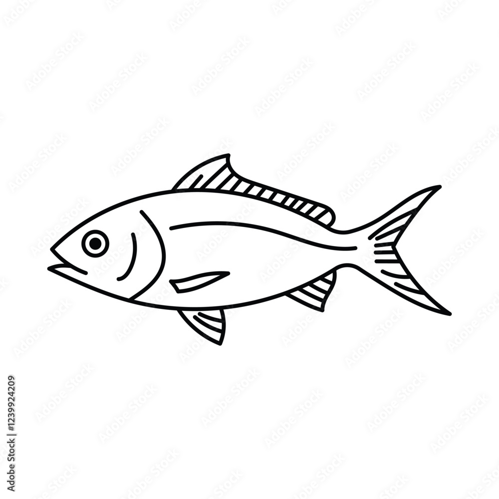 Fototapeta premium Fish icon logo design template isolated illustration