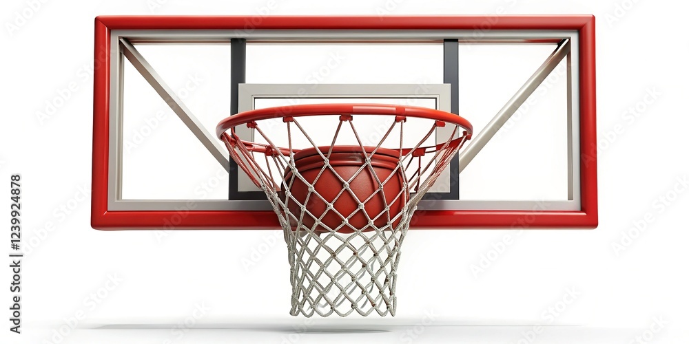 Minimalist Basketball Hoop Silhouette at Sunset - Stock Photo Minimalist Basketball Hoop Silhouette at Sunset - Stock Photo