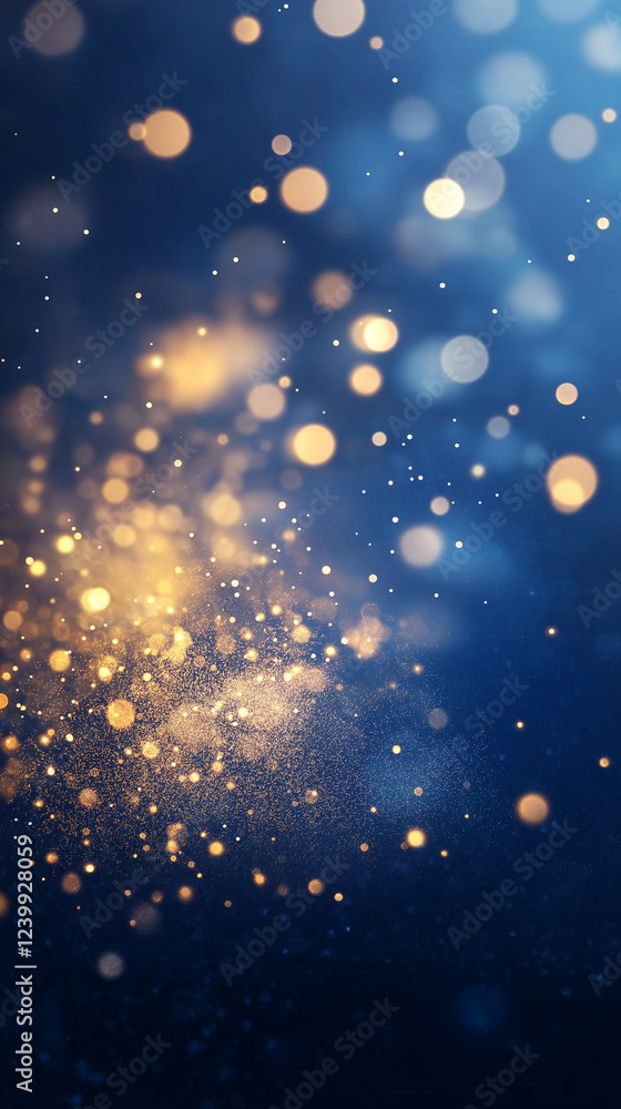 Blue and gold Abstract background and bokeh Blue and gold Abstract background and bokeh