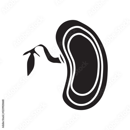 Dicot seed glyph icon