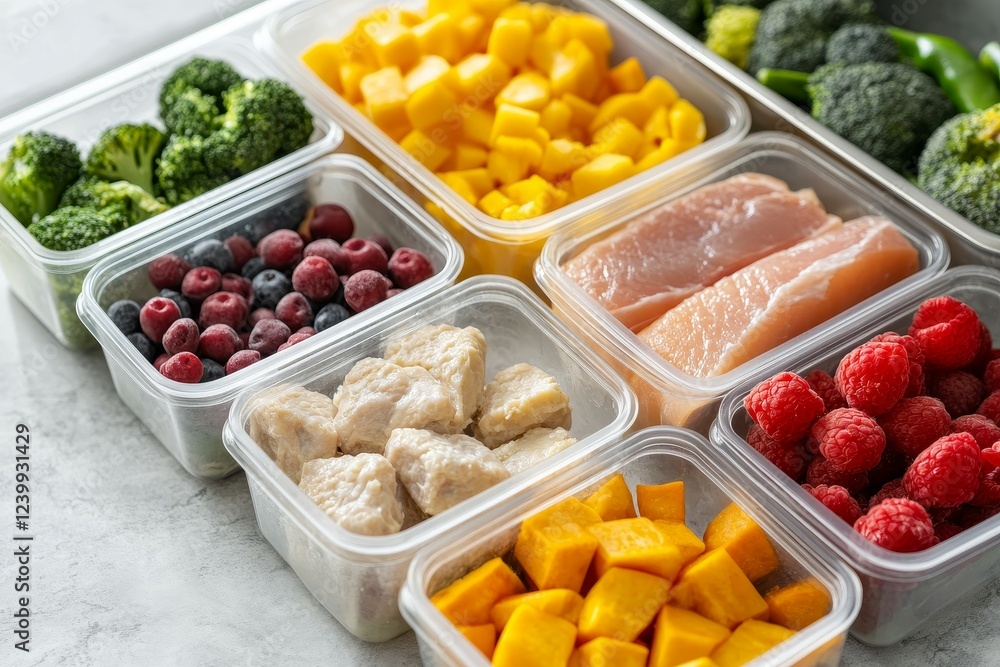 Fresh Healthy Meal Prep with Lean Proteins and Vegetables Fresh Healthy Meal Prep with Lean Proteins and Vegetables