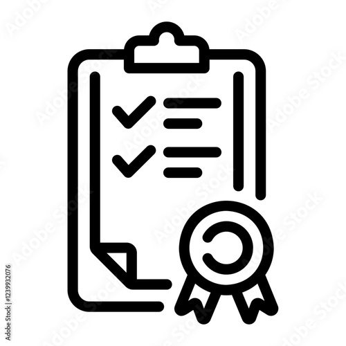 certification Line Icon