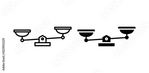 Scale icons in flat vector style