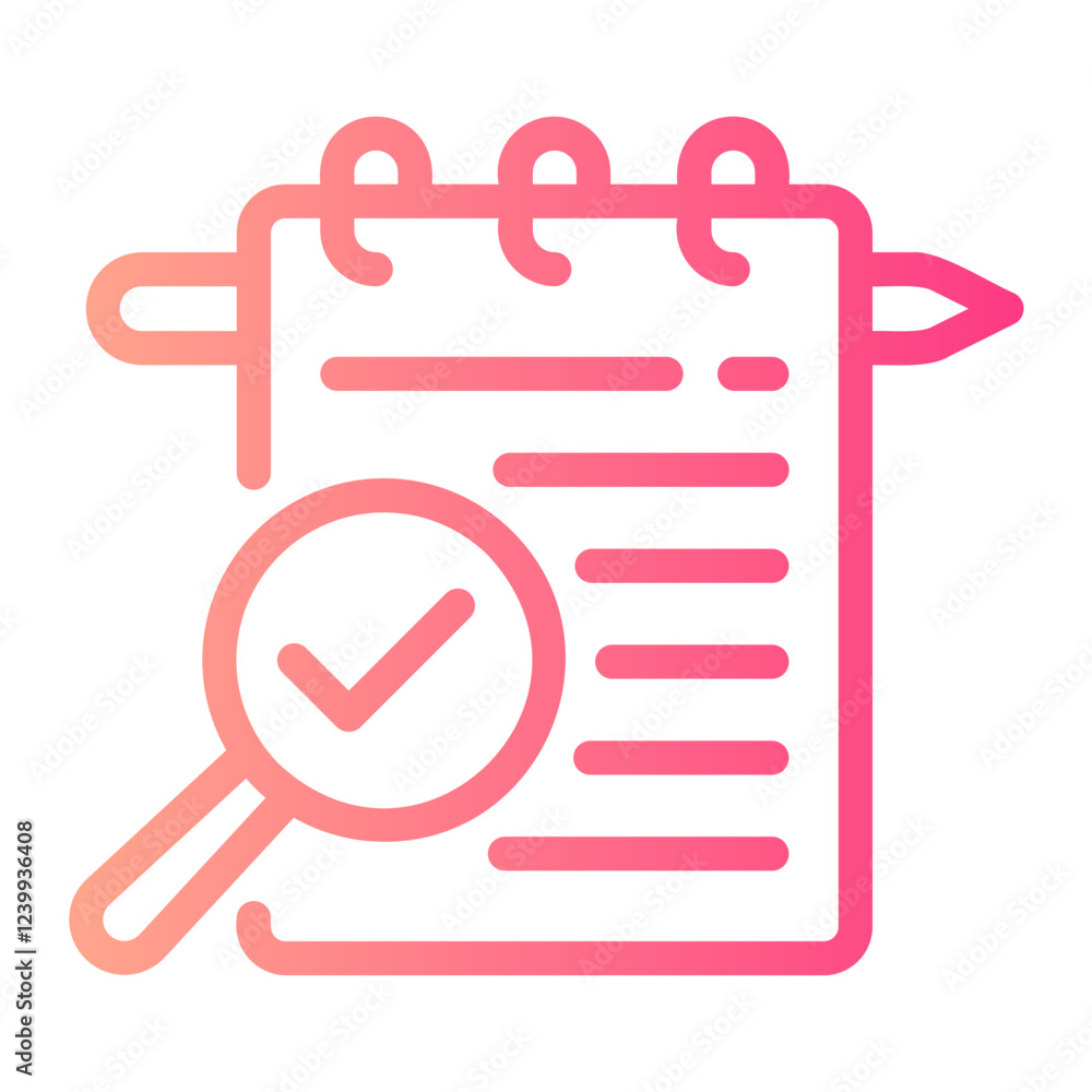 task review Line Gradient Icon task review Line Gradient Icon