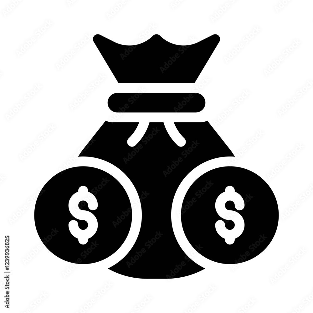 trading profits glyph icon