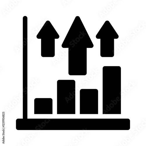 trading profits glyph icon