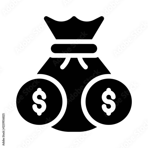 trading profits glyph icon