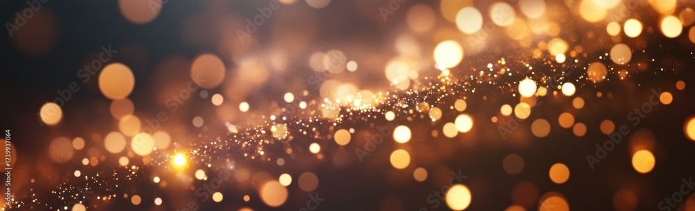 Christmas Abstract Background with Golden Bokeh Lights for Winter Celebration and New Year Header Christmas Abstract Background with Golden Bokeh Lights for Winter Celebration and New Year Header