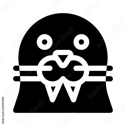 Walrus glyph icon