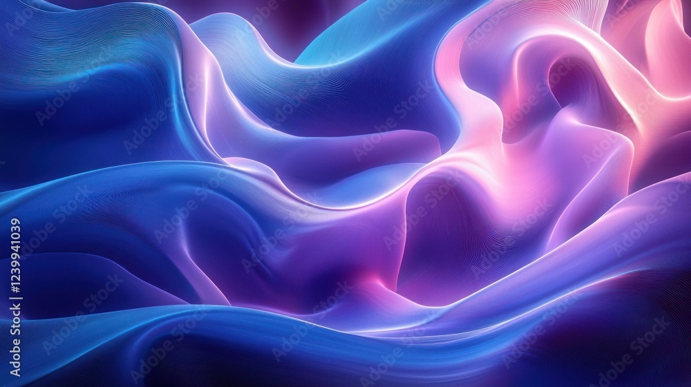 Fototapeta premium Dynamic Abstract Blue Purple Background with Smooth Gradient and Fluid Shapes for Modern Business Presentation
