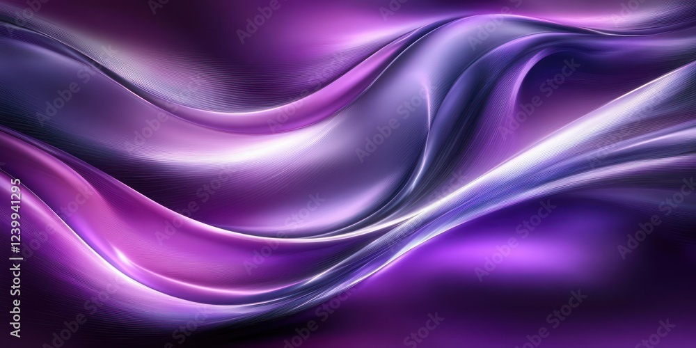 Smooth Abstract Waves in Purple and Silver Light Smooth Abstract Waves in Purple and Silver Light