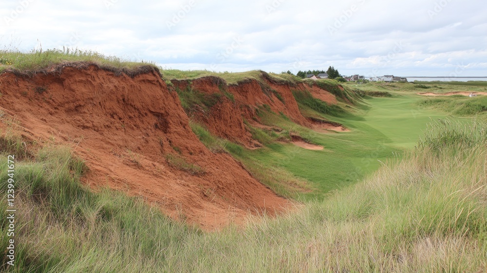 Obraz premium Red Cliffs Golf Course Landscape