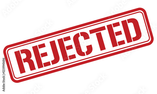 rejected red stamp text vector