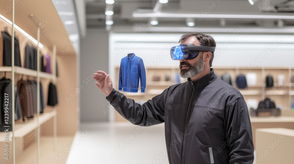 A futuristic phygital shopping experience with interactive displays A futuristic phygital shopping experience with interactive displays