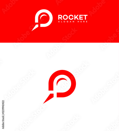 Space ship logo vector icon