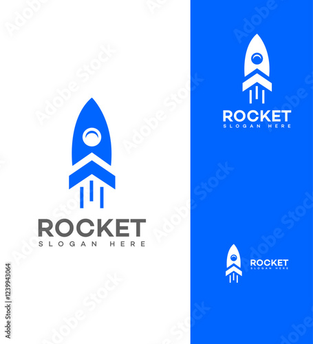 Space ship logo vector icon