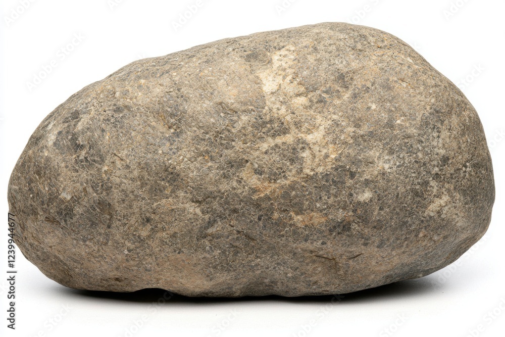 Large gray stone on white background Large gray stone on white background
