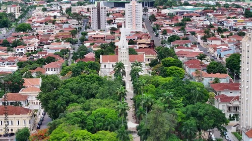 Catholic Church At Mococa In Sao Paulo Brazil. Religion Background. Catholic Church. Central Square. Catholic Church At Mococa In Sao Paulo Brazil. Countryside City. Mococa Brazil. photo