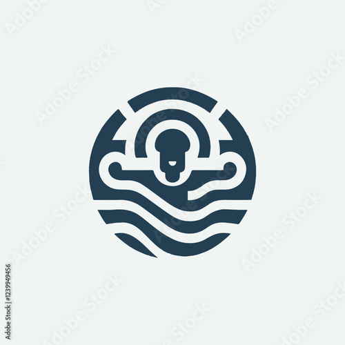 Poseidon God Symbol Logo