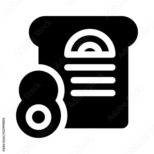 Avocado Toast glyph icon