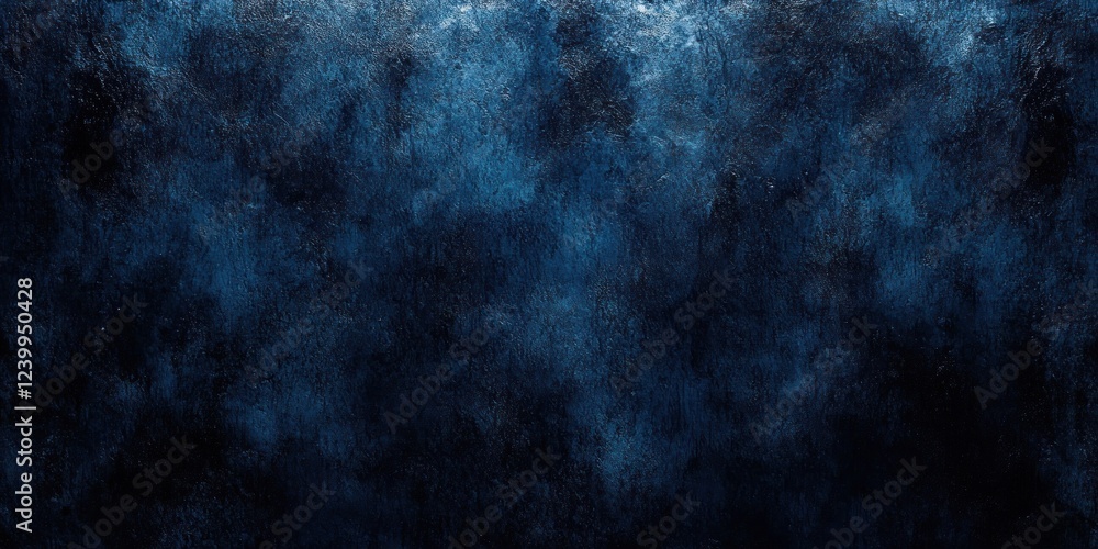 Fototapeta premium Dark Abstract Expressionism Texture Background in Blue and Black