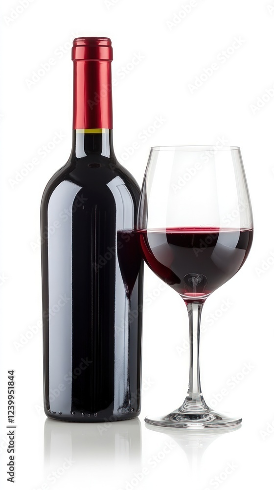 Red Wine Bottle and Glass: A Classic Pairing. Red Wine Bottle and Glass: A Classic Pairing.