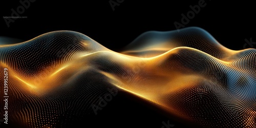 Wallpaper Mural Elegant Flowing Gold Wave Lines Abstract Composition with Dynamic Curves and Soft Light on Black Background Torontodigital.ca