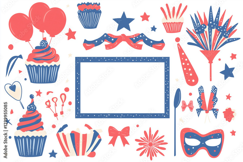 4th of july design elements
