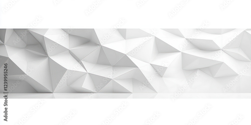 Obraz premium White Triangular Geometric Pattern Background Wallpaper with Depth and Texture for Modern Design
