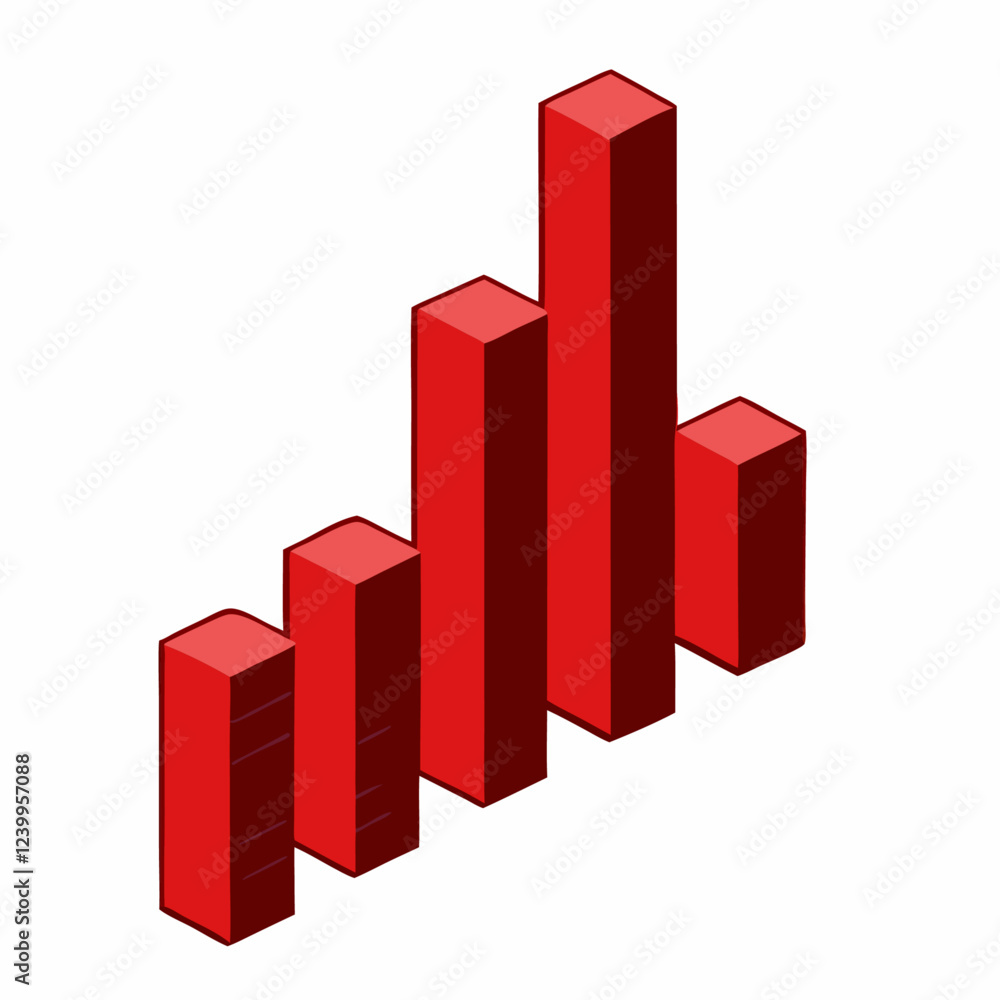 Account manager graph chart icon Isometric of account manager vector illustration (3)