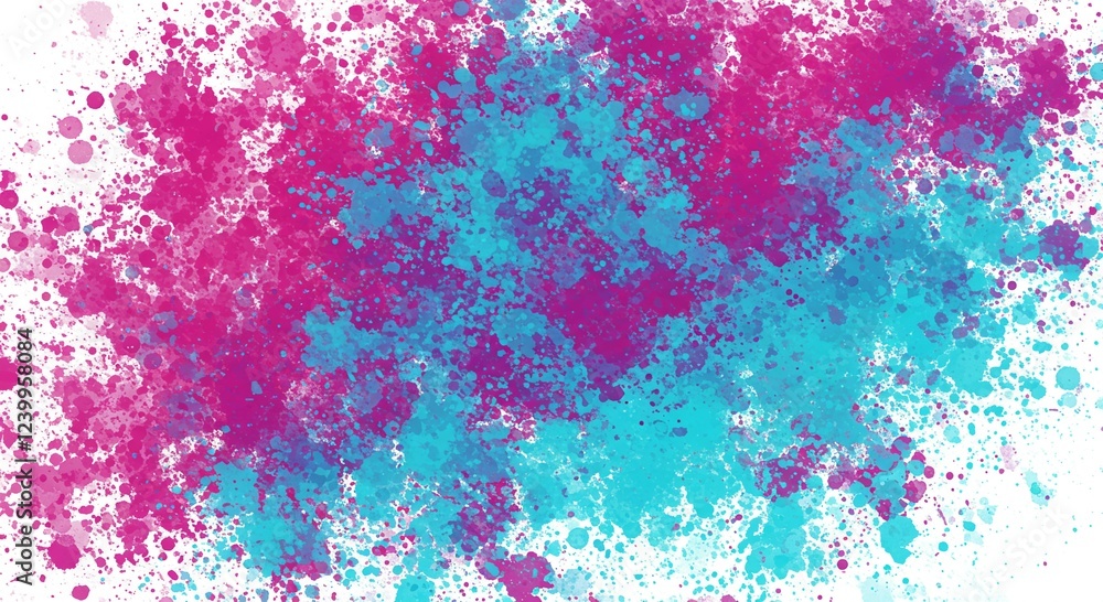 Abstract Pink and Cyan Watercolor Splatter Paint Texture Background Abstract Pink and Cyan Watercolor Splatter Paint Texture Background
