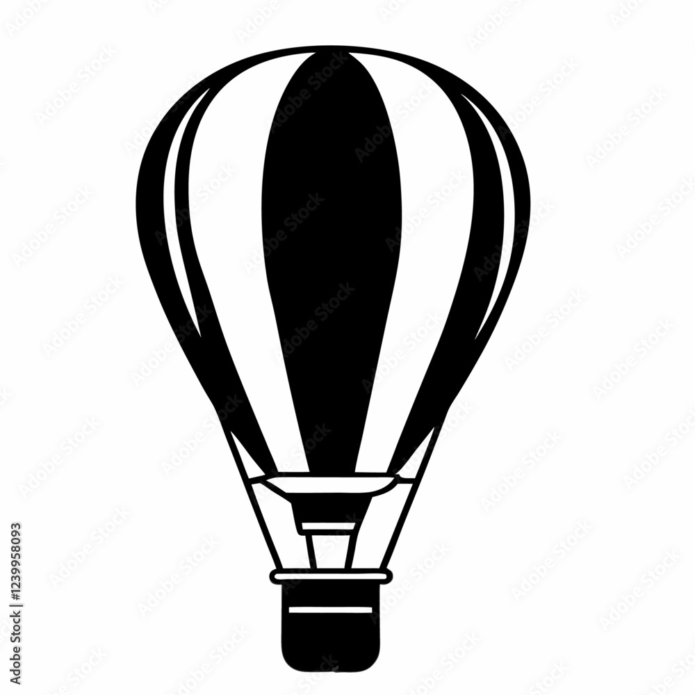 Hot air ballon icon Simple illustration of hot air vector Hot air ballon icon Simple illustration of hot air vector